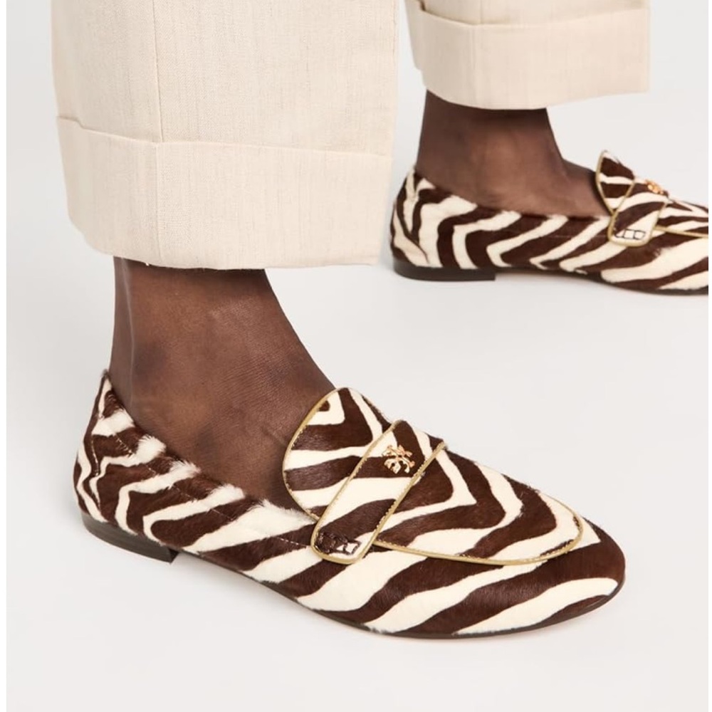 Tory Burch Ballet Loafers in Zebra Calfhair